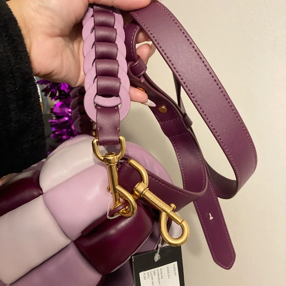kate spade Quilted Patchwork Crossbody Bag in Plum & Lilac Boxxy bag - Picture 4 of 12